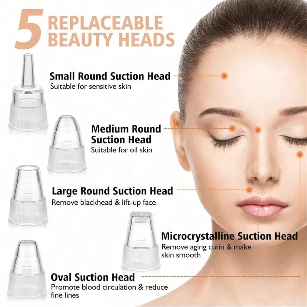 Facial Pore Vacuum Cleanser – USB Rechargeable Blackhead & Pore Suction Tool for Deep Cleansing and Gentle Exfoliation